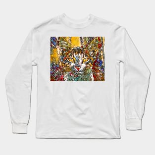 Mosaic Multicolor Cat 697 Long Sleeve T-Shirt